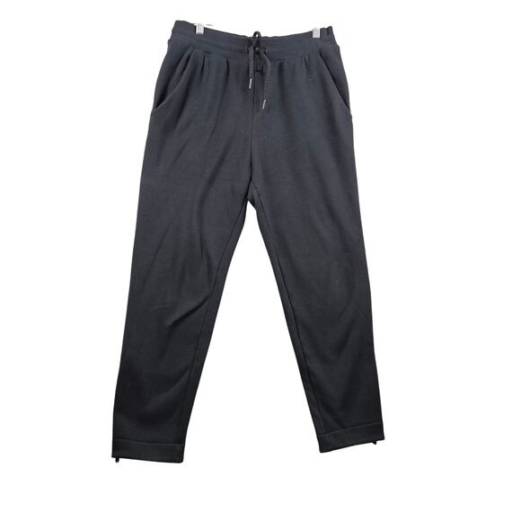 Athleta Pants - Athleta Cozy Karma M Black High Rise Zip Ankle Jogger Pants Athleisure Travel